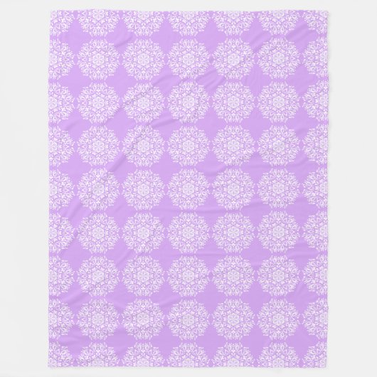 Couverture Polaire Lavender Mandala (Devant)