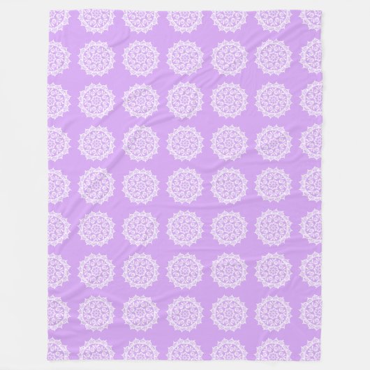 Couverture Polaire Lavender Mandala (Devant)