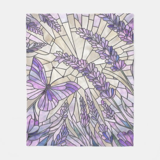 Couverture Polaire Lavender Morning Bliss - Art mosaïque (Devant)