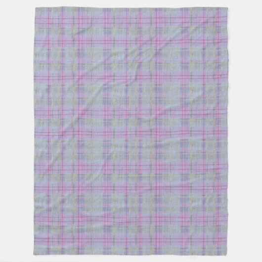 Couverture Polaire Lavender Plaid Cabin Harmony  (Devant)
