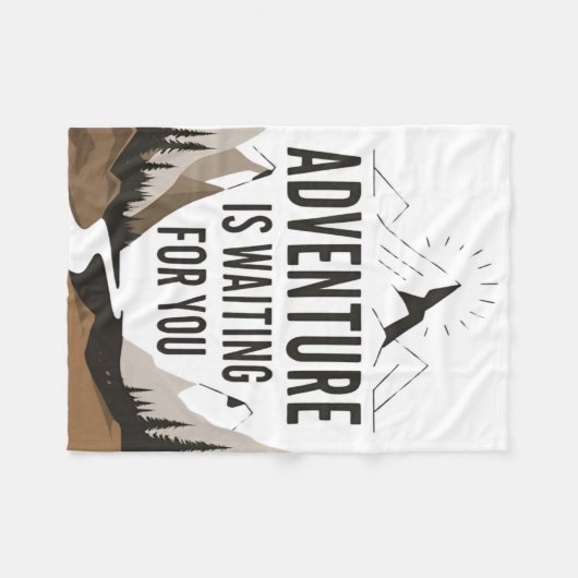 Couverture Polaire L'aventure attend le cadeau amoureux randonnée en (Devant (Horizontal))