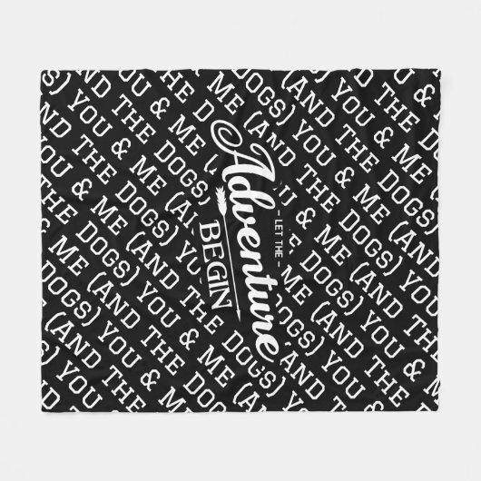 Couverture Polaire "L'aventure commence" Personnaliser Avec Votre Tex (Devant (Horizontal))