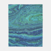 Couverture Polaire Laver 3 Cool Bleu Vert Abstrait (Devant)