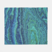 Couverture Polaire Laver 3 Cool Bleu Vert Abstrait (Devant (Horizontal))
