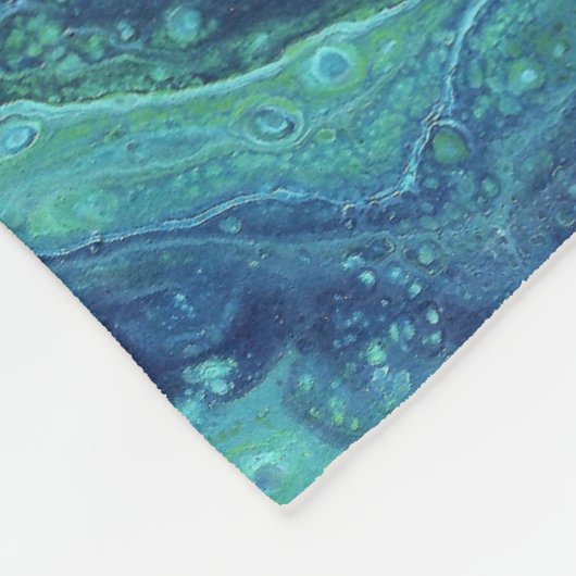 Couverture Polaire Laver 3 Cool Bleu Vert Abstrait (Coin)
