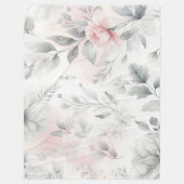 Couverture Polaire Laver floral rose doux (Devant)