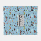 Couverture Polaire L'aviation colorée amusante (Devant (Horizontal))