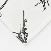 Couverture Polaire L'avion esquisse // (Coin)