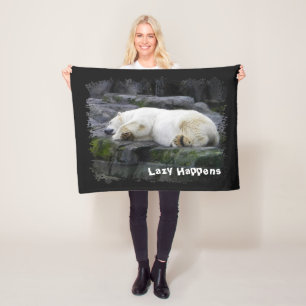 Couverture Polaire Lazy arrive Ours Polaire