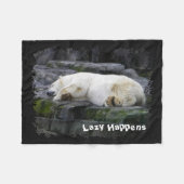 Couverture Polaire Lazy arrive Ours Polaire (Devant (Horizontal))