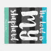 Couverture Polaire Le 23ème Psaume Noir à la main blanche (Devant (Horizontal))