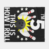 Couverture Polaire Le 5 Year Old Bowling Birthday (Devant (Horizontal))