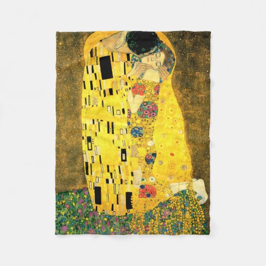 Couverture Polaire Le baiser par Gustav Klimt (Devant)
