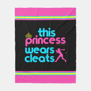 Couverture Polaire Le base-ball : Cette princesse Wears Cleats -