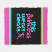 Couverture Polaire Le base-ball : Cette princesse Wears Cleats - (Devant (Horizontal))