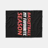 Couverture Polaire Le Basket Est Ma Saison Préférée (Devant (Horizontal))