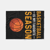 Couverture Polaire Le Basket Est Ma Saison Préférée (Devant (Horizontal))