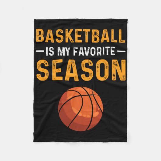 Couverture Polaire Le Basket Est Ma Saison Préférée (Devant)
