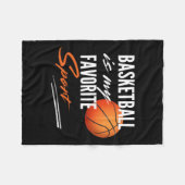Couverture Polaire Le Basket Est Mon Sport Préféré (Devant (Horizontal))