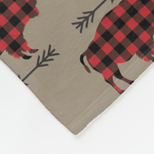 Couverture Polaire Le bison de Buffalo plaqué sur Tan Motif (Coin)