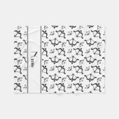 Couverture Polaire Le blanc nommé personnalisé cintre des flèches (Devant (Horizontal))