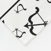 Couverture Polaire Le blanc nommé personnalisé cintre des flèches (Coin)