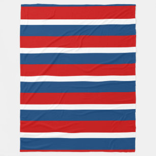 Couverture Polaire Le blanc rouge et le bleu à trois bandes de la co