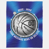 Couverture Polaire Le bleu, les filles argentées a personnalisé la (Devant)