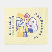 Couverture Polaire Le bonheur, c'est les rituels du matin (Devant (Horizontal))