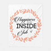 Couverture Polaire Le Bonheur Est Une Guerrière De Travail Intérieur (Devant)