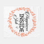 Couverture Polaire Le Bonheur Est Une Guerrière De Travail Intérieur (Devant (Horizontal))