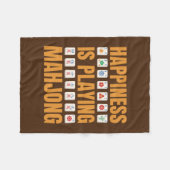 Couverture Polaire Le Bonheur Joue Au Parti Mahjong Mahjong (Devant (Horizontal))