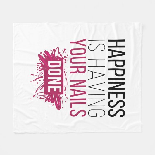 Couverture Polaire Le bonheur mignon a vos clous faits (Devant (Horizontal))