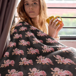 Couverture Polaire Le Boudoir Noire Pink Peach Black