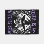 Couverture Polaire Le café est mes sorcières Brew Retro Halloween sor (Devant (Horizontal))