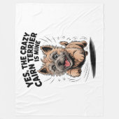 Couverture Polaire Le Cairn Terrier fou est à moi (Devant)