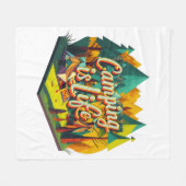Couverture Polaire Le camping est la vie (Devant (Horizontal))