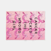 Couverture Polaire Le cancer a pris la mauvaise citation rose de la f (Devant (Horizontal))