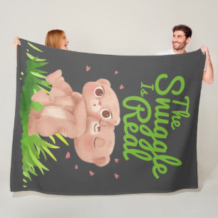 Couverture Polaire Le casse-croûte est de vrais mignons câlins d'ours