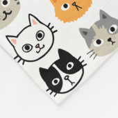 Couverture Polaire Le Cat mignon face au Motif| Chats de cerfs-volant (Coin)