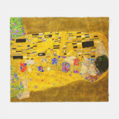 Couverture Polaire Le célèbre tableau de Gustav Klimt The Kiss (Devant (Horizontal))