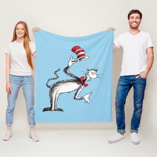 Couverture Polaire Le Chat Chapeauté s'incline (En situation)