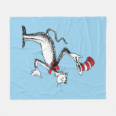Couverture Polaire Le Chat Chapeauté s'incline (Devant (Horizontal))