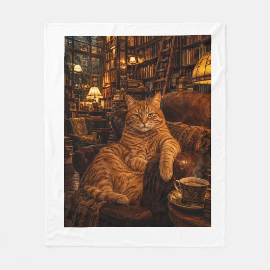 Couverture Polaire "Le Chat de la Librairie  (Devant)