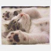 Couverture Polaire Le chat de sommeil tondent la couverture, 60" x80 (Devant (Horizontal))