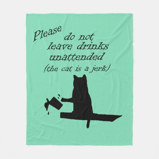 Couverture Polaire Le chat est un Jerk (Devant)