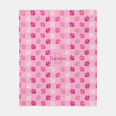 Couverture Polaire Le Chien Rose S'Accroche Avec Le Monogramme Et Le (Devant)