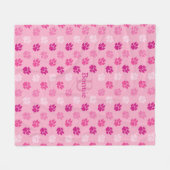 Couverture Polaire Le Chien Rose S'Accroche Avec Le Monogramme Et Le (Devant (Horizontal))