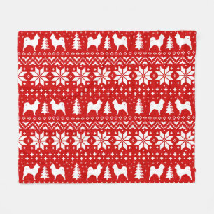 Couverture Polaire Le chiwawa à cheveux longs silhouette le motif de