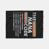 Couverture Polaire Le code de Nana Règles de famille drôles Rétro (Devant (Horizontal))